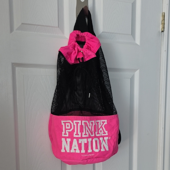 Victoria's Secret Handbags - Victoria's Secret Pink Nation Black and Pink Backpack